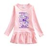 Princess Girls Kpop Rumi Zoey Mira Hunters Print Pleat Mesh Dress