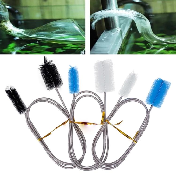 Aquarium Filter Brush Hose Clean Brushes Stainless Steel Flexible Cleaner Brush