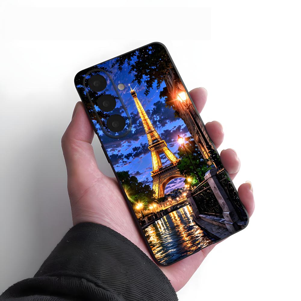 Eiffel Tower Phone Case For Samsung A25 A13 A33 5G A54 A36 A35 A56 A52 A14 Shockproof Soft Cover
