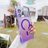 KEYSION Laser Gradient Magnetic Case for MagSafe for iPhone 11 12 13 14 15 17 Pro Max 16Plus Air 17e Lens Stand Shockproof Cover