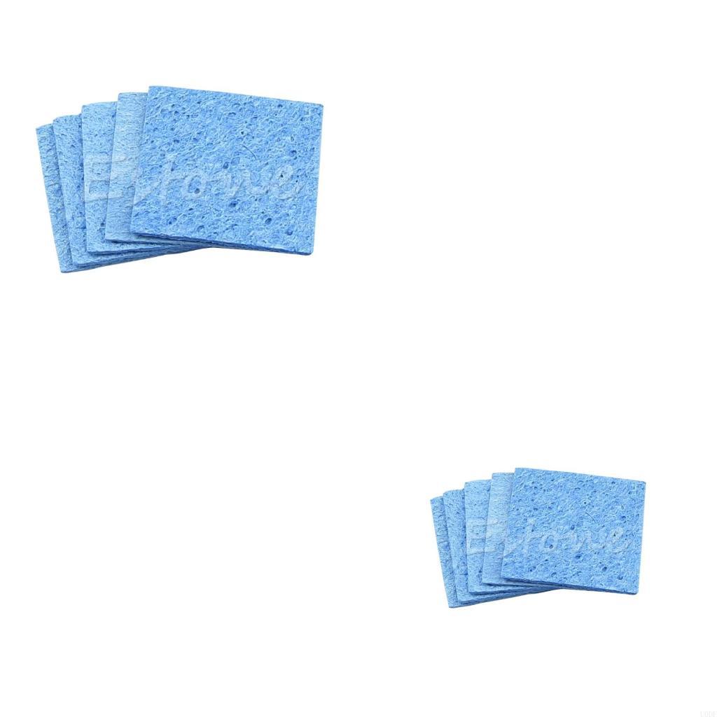 5pcs Soldering Iron Solder Tip Welding Cleaning Sponge Pads Blue Size 6cm*6cm