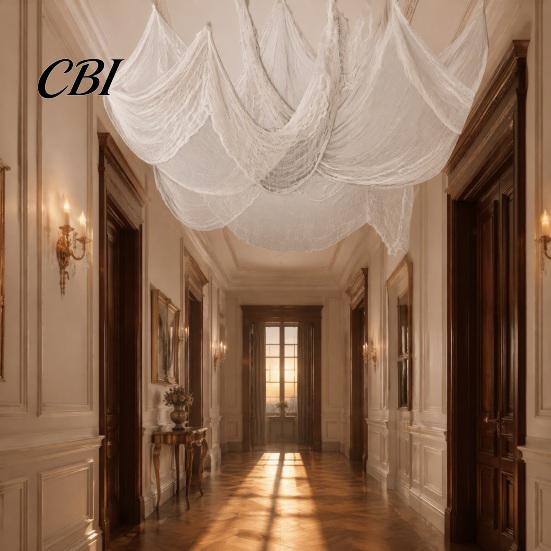 Soft Flexible Gauze for Door Frames Halloween Creepy Cloth, Spooky Gauze, Fabric Tapestry Decorations, 72 x 30inch Indoor Outdoor Realistic