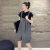 French Summer Women's Slim Korean Style Wide-Leg Casual Overall Shorts