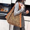 Bolsa de Ombro Triangular Tecida de Grande Capacidade Leve Personalizada Bolsa de Mão para Compras