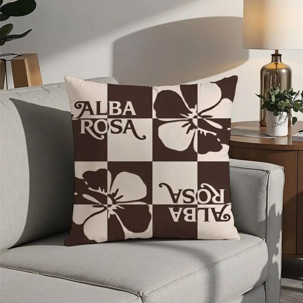 Fashionable A-Alba R-Rosa Printed Pillow Cover Home Decoration Pillow Sofa Decoration Pillowcase Four Seasons Universal