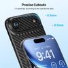 Lightweight Ultra Thin Case for iPhone 17 Pro 0.3mm Carbon Fiber Pattern Matter Case for iPhone 17 Pro Slim Back Cover Bumper