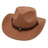 Metal Belt Top Hat Cowboy Hat Street Shot Jazz Hat Ancient Felt Hat Performance Antique Sun Hat Dance