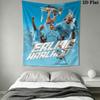 football star Wall Hanging Printed Fabric Blanket Decorative Tapestries for Bedroom Living Room Home Decor