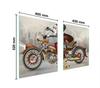 SZKLANA PŁYTA OCHRONNA NA KUCHENKĘ 85x52 MOTOCYKL