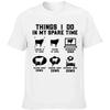 Funny in My Spare Time Looking At My Cows Cow T Shirts Tee Tops Round Neck Short-Sleeve Fashion Tshirt Clothing Basic T-shirts