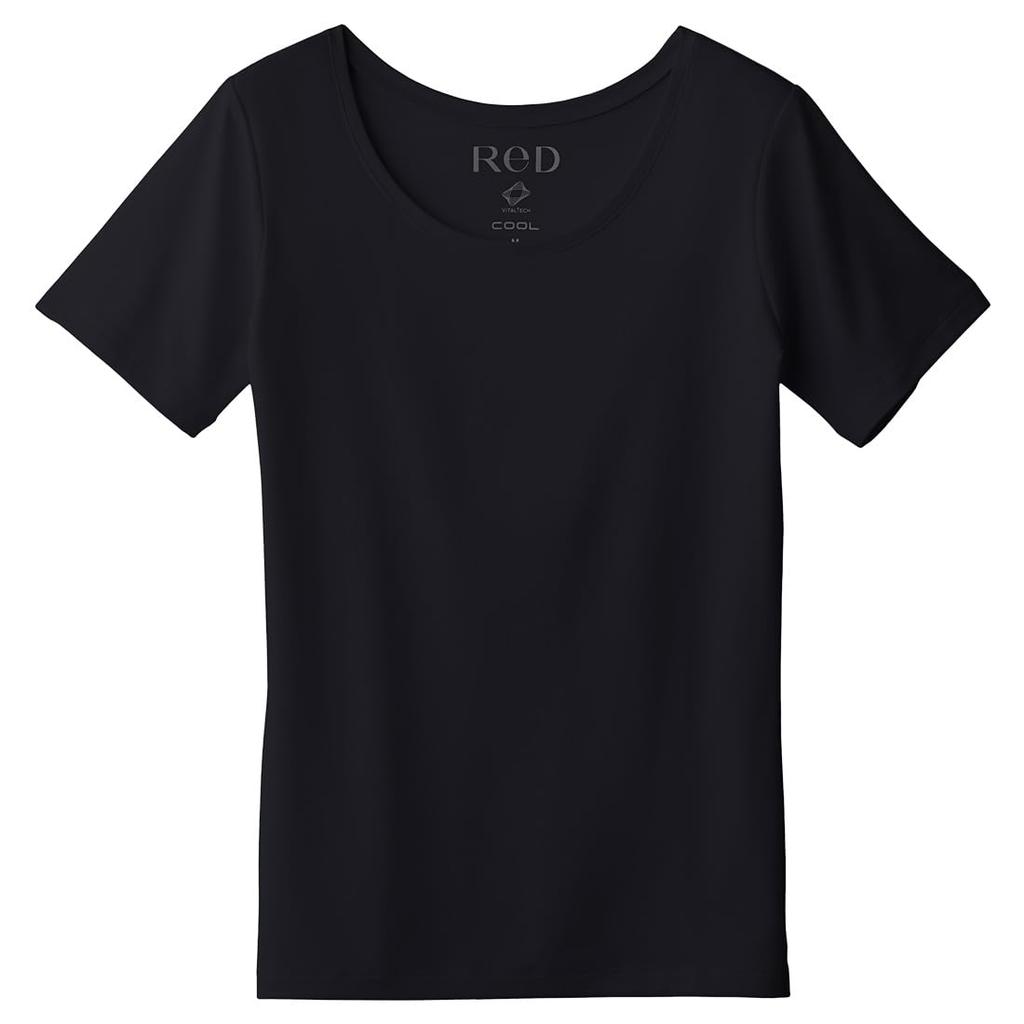 Recovery Wear Innerwear Short Sleeve Size LL Black Innerwear General Medical Device Vital Tech [ReD] [Official] U-Neck (COOL) Women's