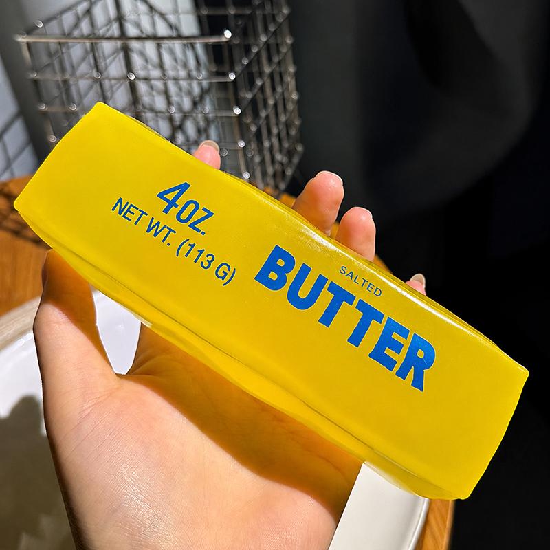 Jumbo Butter Stress Relief Toy Transparent Butter Stick Squishy Fidget Toy Soft Squeeze Stress Relief Desk Decompression Gift