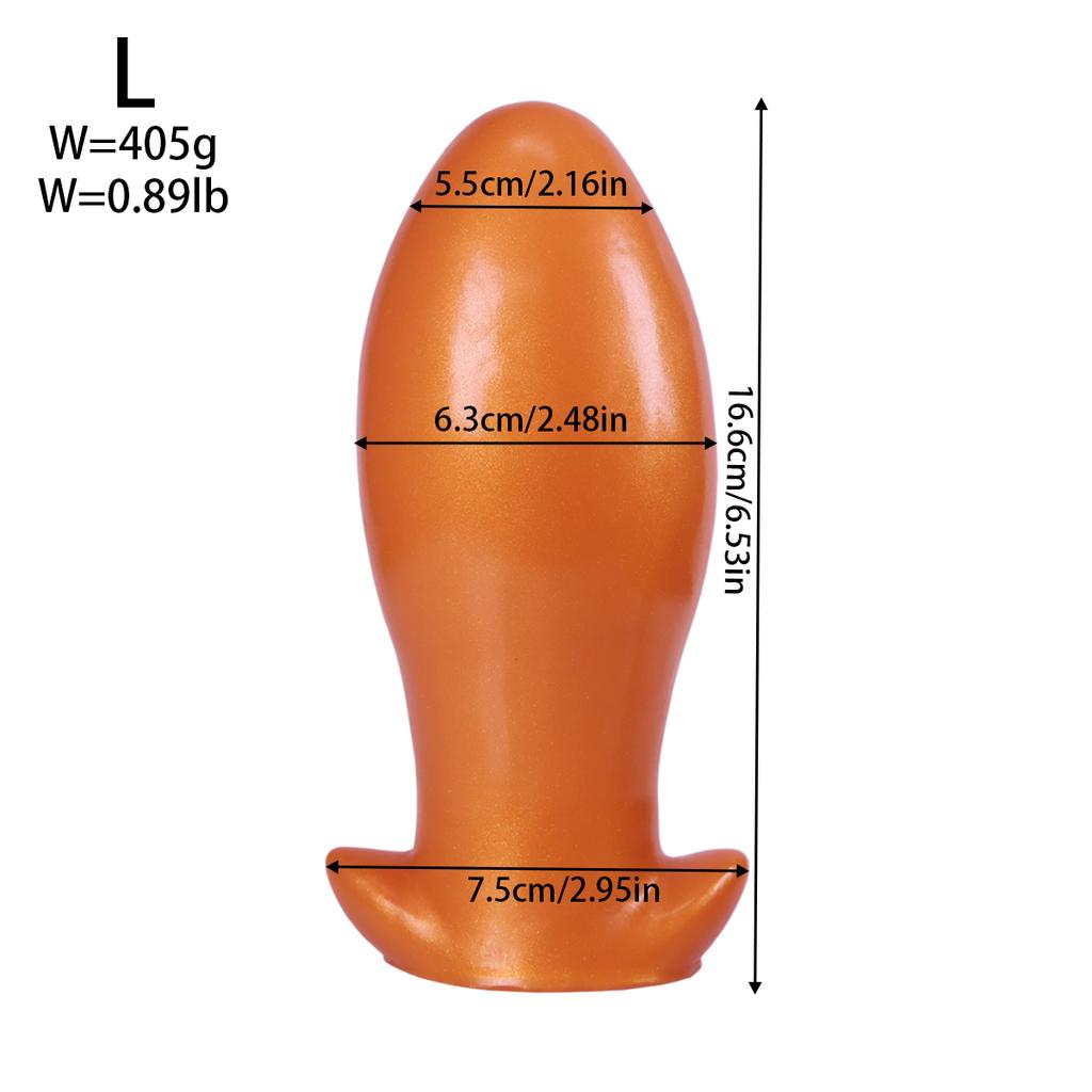 Soft Liquid Silicone Huge Anal Plug Egg Big Anal Dilator Adult Sex Toy for Women Men Big Butt Plug Egg Anal Training Expansion SM Sex Anal Masturbator