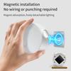 1PC RGB Rechargeable Cat Eye Ambient Light Motion Sensor Night Light Magnetic Wall Lamp for Bedroom Hallway Stairs Decor