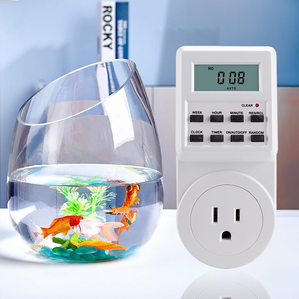Outlet Timer 12/24 Hours Cyclic Timer Lamp Switch Electronic Digital Power Socket EU UK AU US Plug Programmable Timing Socket3