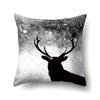Polyester Pillowcase Automobile Decoration Home Printed Deer Pillowcase Waist Cushion Cover Car Cushion Head Cushion Cover