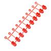 1 Strip 10Pcs XT60 Plug Connector Caps Rubber Terminal Dustproof Protection Cover for RC Lithium Battery Red