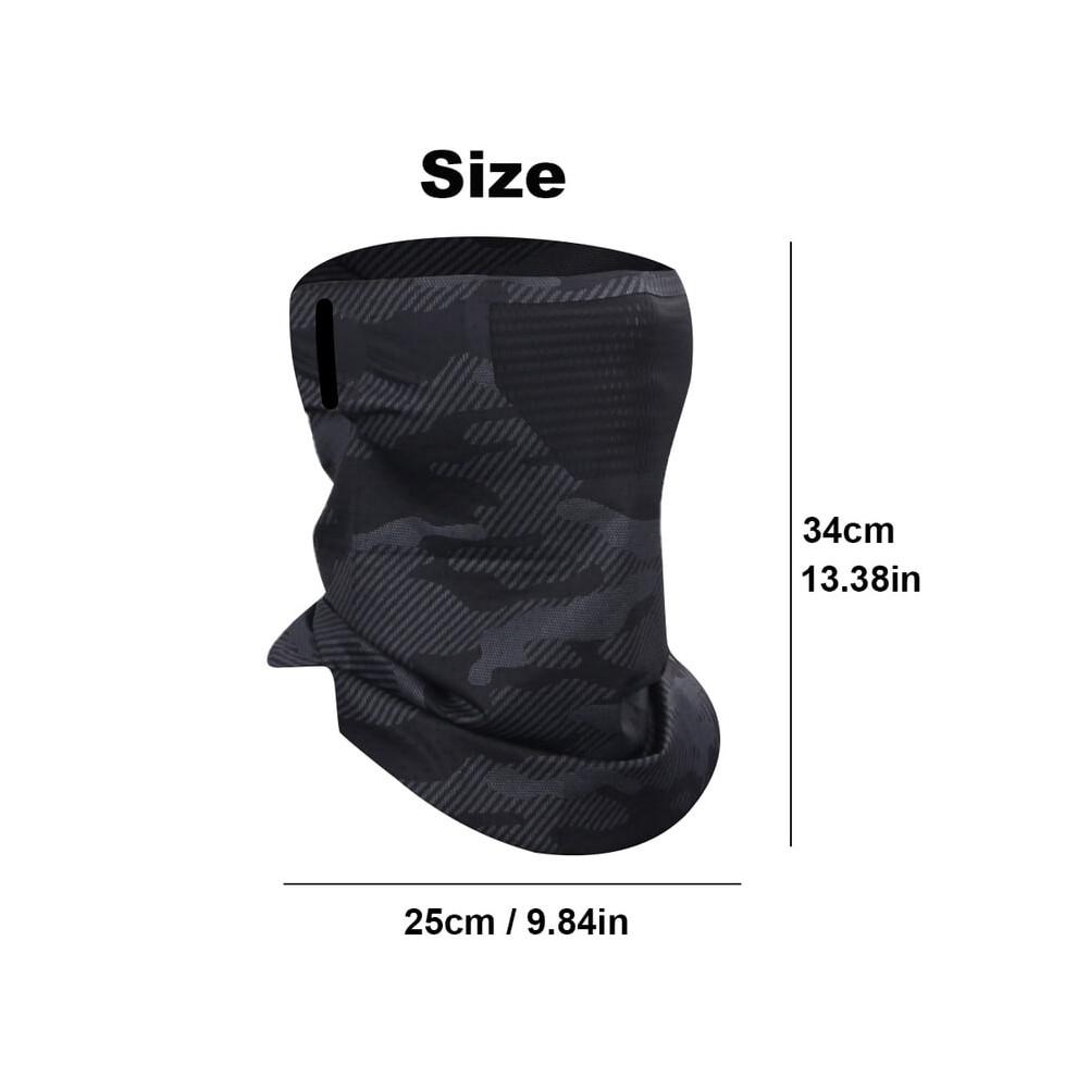 Men's Summer Ice Silk Cool Feeling Cycling Face Mask Outdoor Sports Hiking Fishing Sun Protection Camouflage Half Face Mask