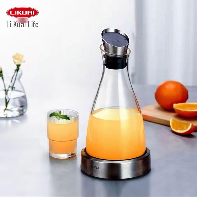 Likouai 1L Heat-Resistant Glass Cold Water Pitcher