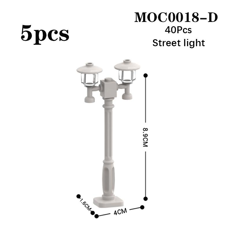 MOC City Serie Hochzeitsbogen Straßenlaterne Schlagzeug Schaukelstuhl Park Straßenansicht Bausteine Spielzeug Für Kinder Kreative Geschenke