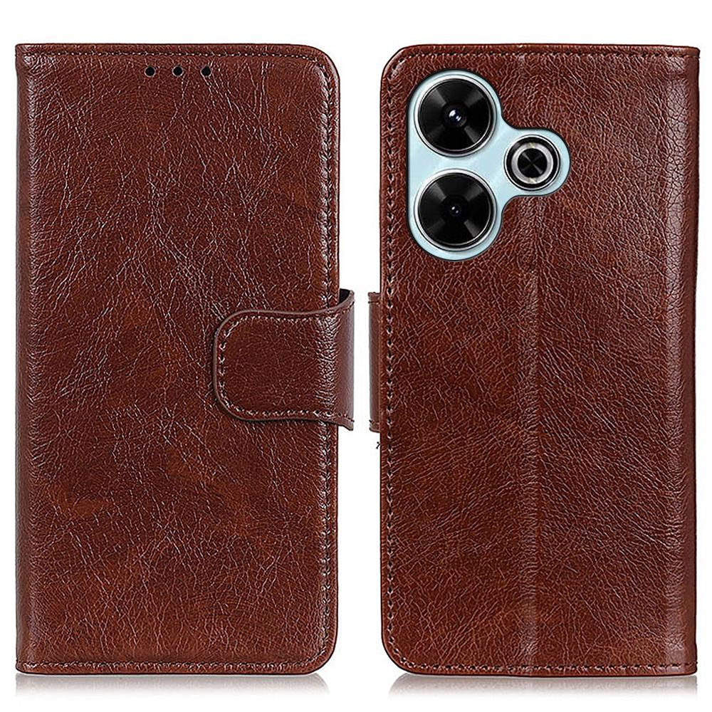 For Xiaomi Redmi 13 5G/13 4G Case Nappa Texture Split Leather Phone Cover Wallet Book Flip Stand