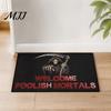 Indoor Balcony Entrance Mat 3D Halloween Rug, Spooky Welcome Absorbent Doormat, Festive Doorway Rug Non-Slip Diatomaceous Earth for Home Bathroom