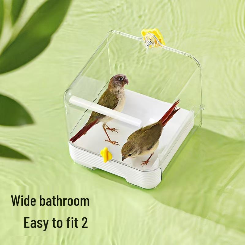 Parrot Bath Box: Shower Device for Cockatiels, Budgerigars, and Small Birds