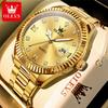 OLEVS 3623 Men's Watches Original Top Brand Luxury Quartz Watches for Man Auto Date Waterproof Luminous Gentleman's Wrist Watch