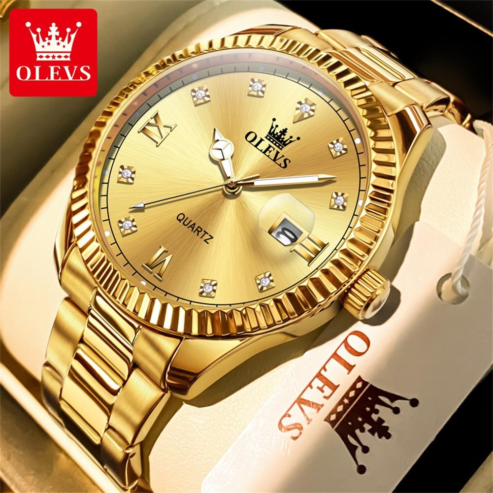 OLEVS 3623 Men's Watches Original Top Brand Luxury Quartz Watches for Man Auto Date Waterproof Luminous Gentleman's Wrist Watch