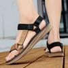 Fashion Sneakers Man Summer Luxury Sandals Flat Bottomed Lightweight Hiking Toe Exposed Breathable Beach Walking Non Slip Casual Sandals