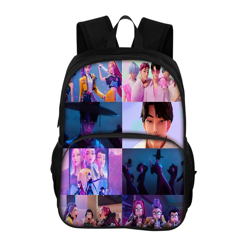 Kpop Witch Hunting Team Trendy Children's Shoulders HD Printed Large Capacity Lightweight Back Protection Student Backpack CLE