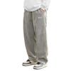 Men's Japanese Style Wide-Leg Cargo Pants - Autumn/Winter Solid Color Fashion