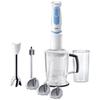 Braun 4191-MQ5260WHBL 1000 W Hand Blender with Measuring Cup, with Blender, Turbo Function White-Blue