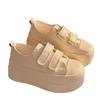 Velcro thick-soled heightening little white shoes women's spring new products round head versatile comfortable casual board shoes