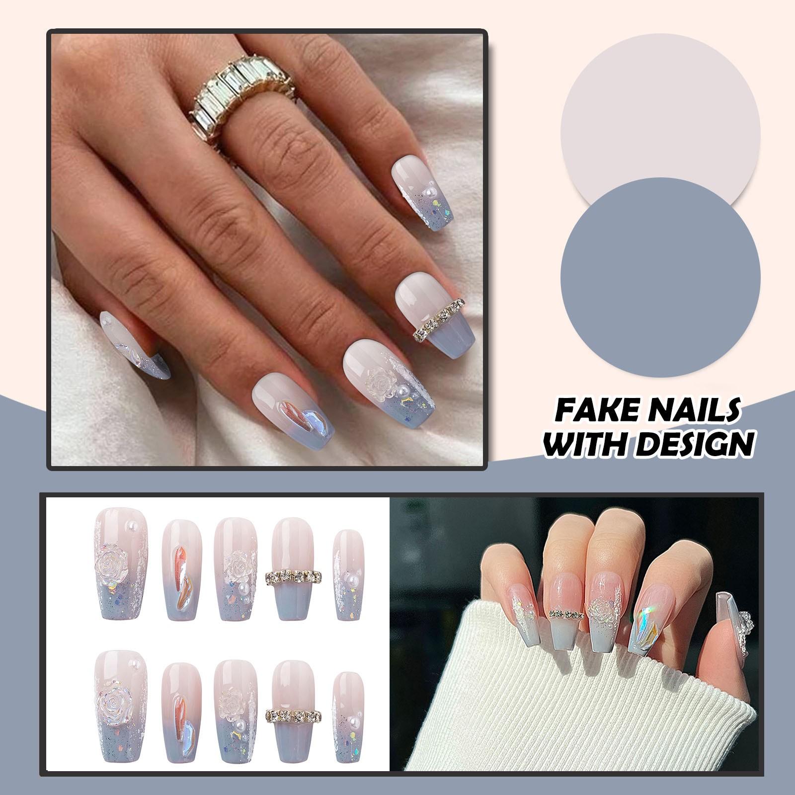 

Женские накладные ногти среднего размера с рисунком телесного цвета на акриловых ногтях глянцевые накладные ногти с полным покрытием L бежевый