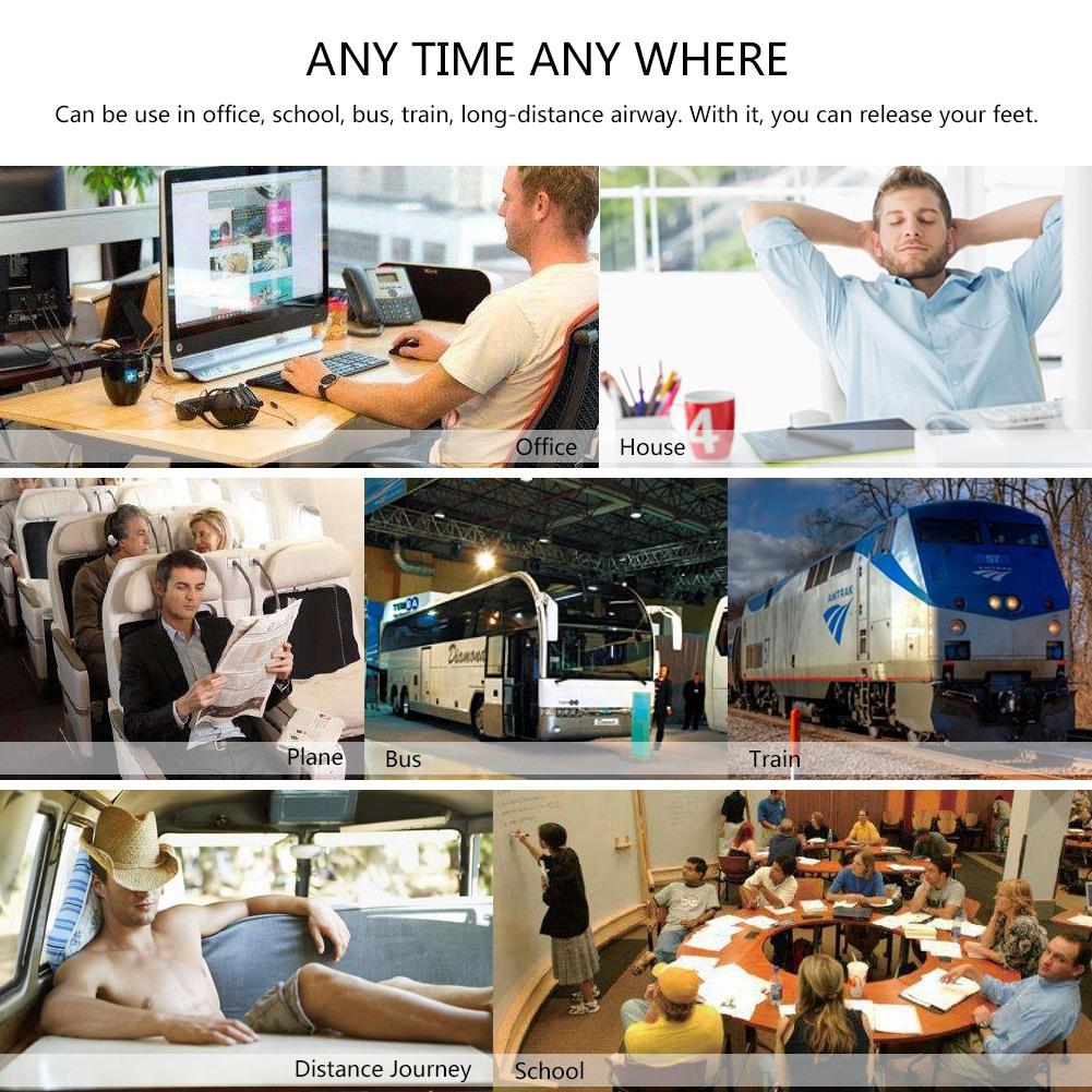 Travel Carry On Foot Rest Portable Adjustable Footrest Hammock for Airplane Journey and Office