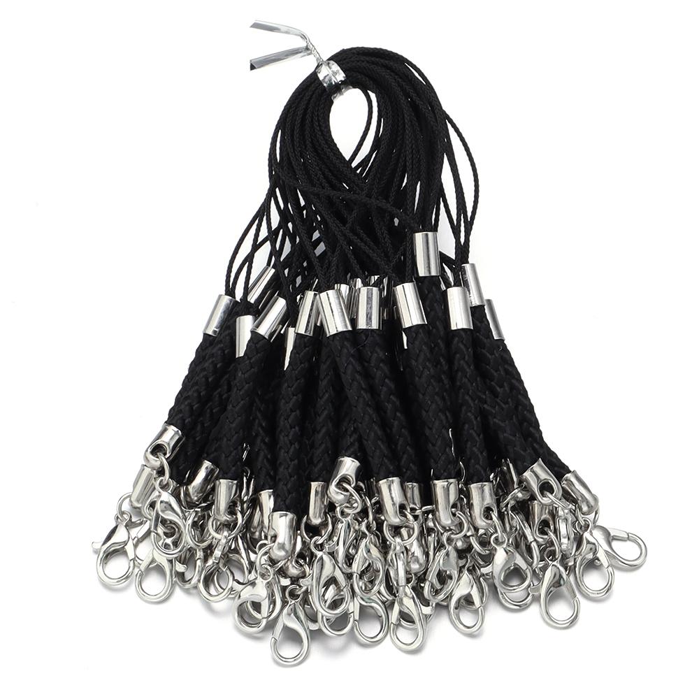 10pcs Lanyard Strap Cord Braided Keychain Rope With Lobster Clasp For Jewelry Making DIY Key Phone Chain Pendant Keyring Finding