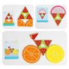 Montessori Wooden Toys 3D Jigsaw Puzzle Tangram Math Toys Baby Hand Grasp Board Shape Match Puzzle Educational Fruit vegetable