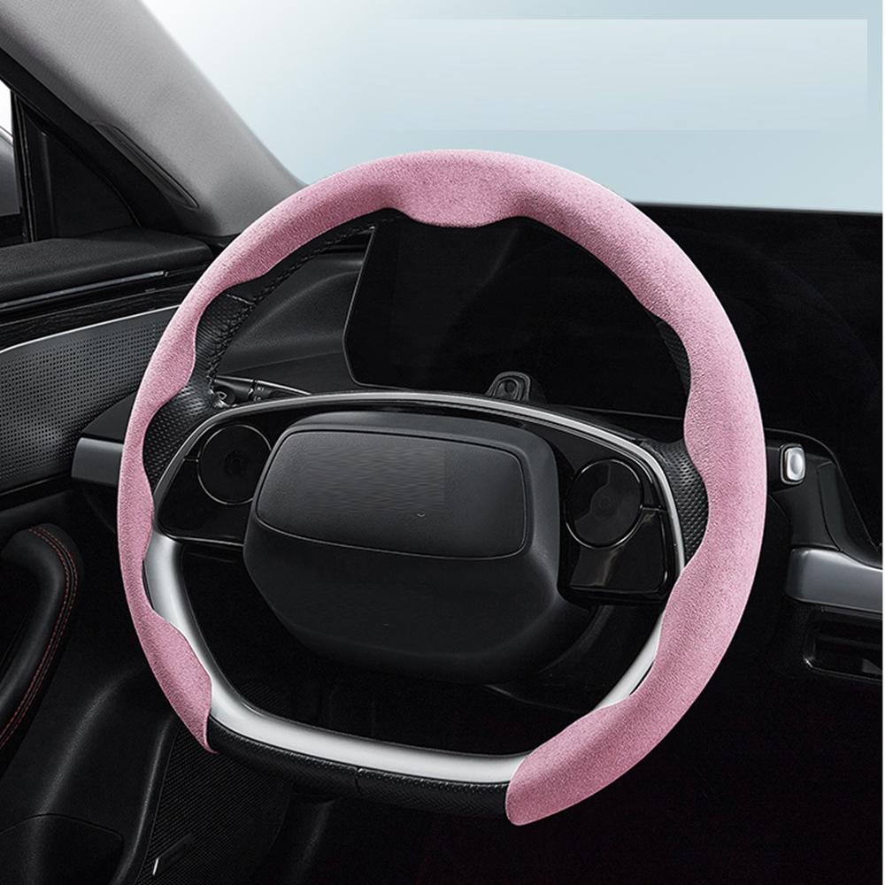 

Чехол на руль для руля 38 см типа D/типа O Ультратонкий Меховой Нескользящий Дышащий Противоскользящий Аксессуары розовый