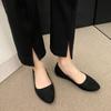 2025Women Flats Slip On Candy Color Woman Boat Shoes Black Faux Suede Ladies Ballet Flats