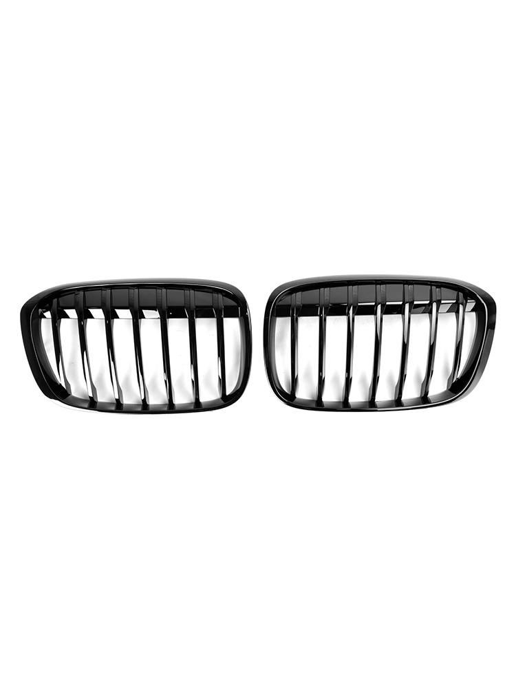 2PCS Gloss Black Front Kidney Grille Grill Fit BMW X1 F48 F49 2016-2018