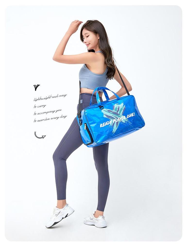 Women's Waterproof Large Capacity Fitness Bag for Travel, Yoga, and Beach - Portable Dry and Wet Separation Sports Handbag