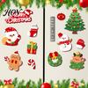 Waterproof Holiday Magnets 12Pcs Christmas Fridge Magnet Set, Soft Magnetic Decals with Stickers for Santa/Snowman/Reindeer/Gingerbread/Wreath
