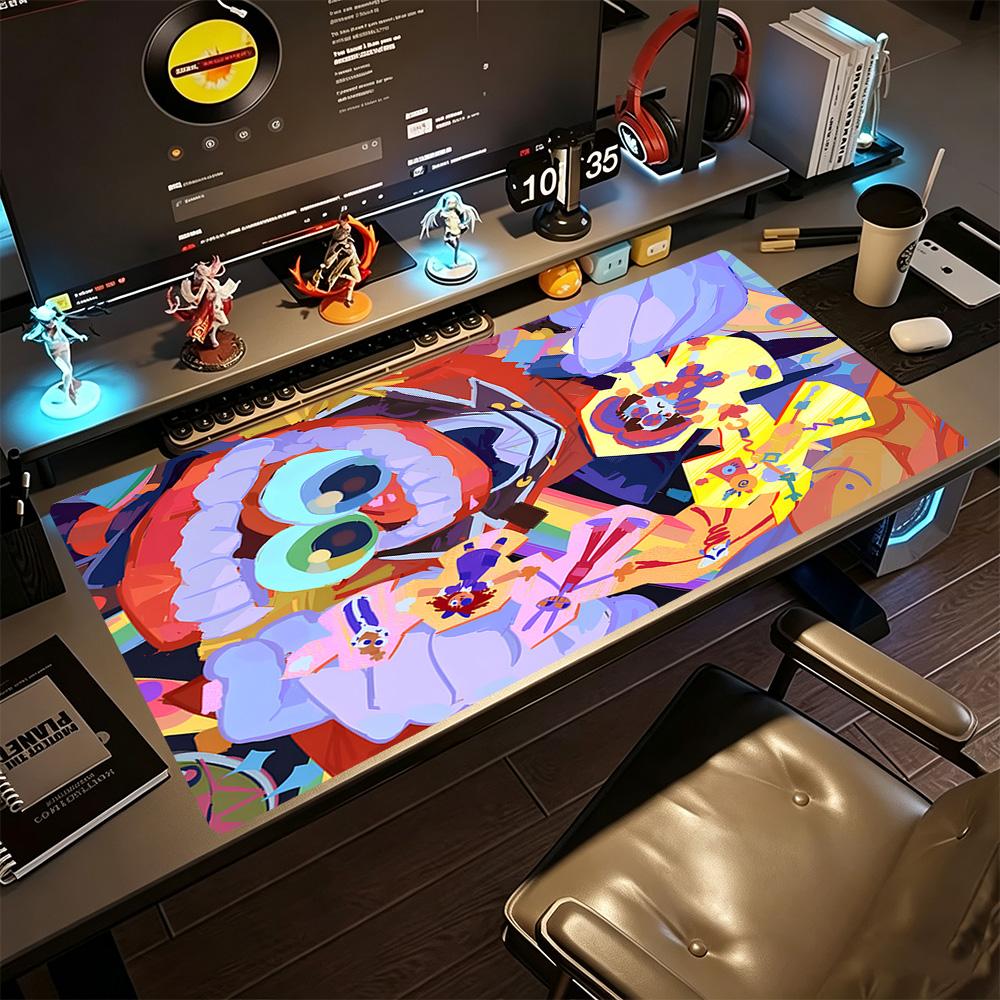 Bunte Cartoon-Charaktere Gaming-Mauspad Gaming-Laptop-Mauspad Ultra-lange Schreibtischmatte Rutschfeste Gummibasis Gaming-Zubehör Ideales Geschenk für Gamer