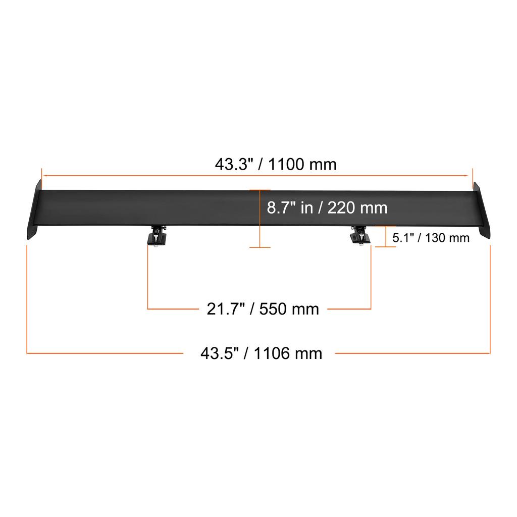 SucceBuy GT Wing Car Spoiler 53.1 Inch Universal Spoiler with Double Deck Car Rear Spoiler Wing, Racing Spoiler BGW/JDM Drift