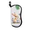 Birds Butterfly Floral Print Eyeglass Case Portable Zipper Sunglasses Pouch Protective Eyewear Holder for Women Men Travel