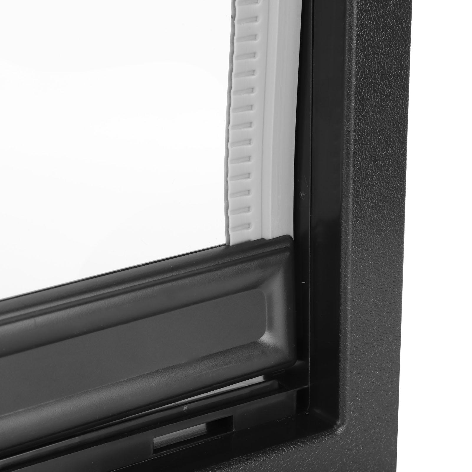 

Plastic Pet Large Middlesized Dog Removable Installation Door Supply Builtin Magnet(black )