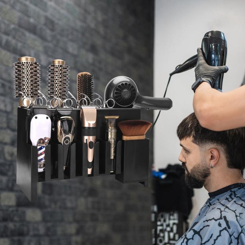 Hair Scissors Storage Rack Hairdresser Tool Holder Anti Slip Design Multi Slot Scissors Box Organizer