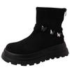 Butterfly thick-soled heightening short boots with Martin boots for women's new retro style autumn and winter temperament fashion boots