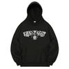 Khb0200 Atlettering Fleece Hoodie Black